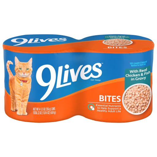 Bites Chicken and Fish wet cat food 4 pack