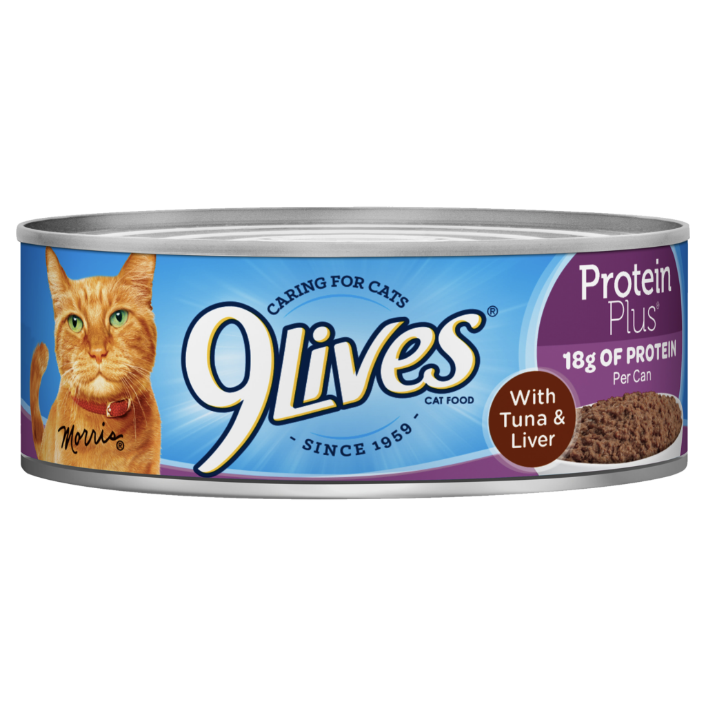 9Lives Protein Plus Tuna Liver Wet Cat Food Can