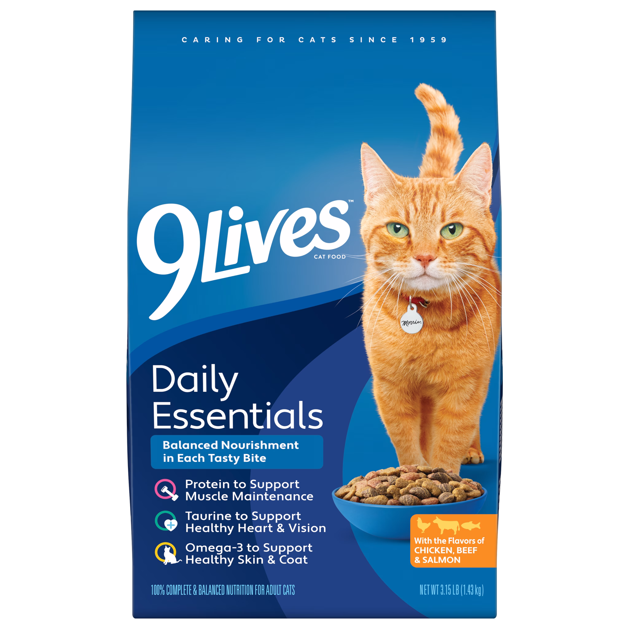 9 Lives Daily Essential Cat Food (3.15lb)