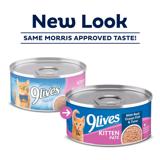 9Lives Kitten Paté Wet Cat Food with Real Ocean Fish and Tuna New look
